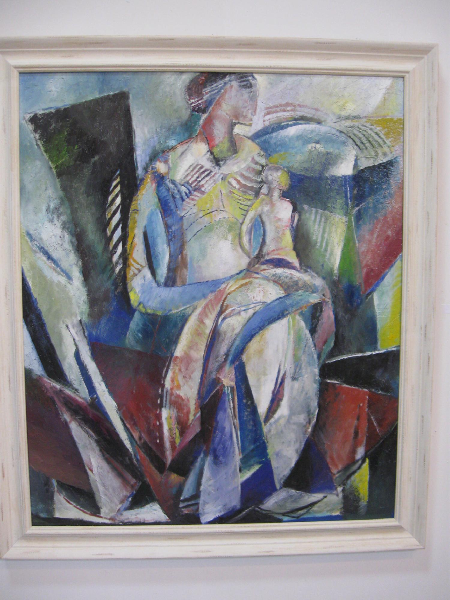 Leonard Lorenz: Mutter mit Kind
2020
120 × 100 cm
Oil on canvas